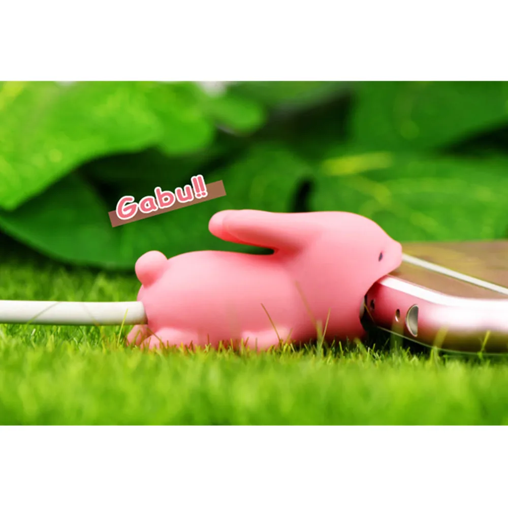 Universal Cable Bite Cartoon Stub Take a Bite Mobile Phone Accessories for iPhone 8 Plus X Charger Port Dust Plug Cable Styling