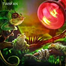 TIANFAN Инфракрасная тепловая лампа R80 красный светильник одобренный 220-240 в E27 100 Вт красный стеклянный цвет для рептилий птиц-амфибий и аквариумов