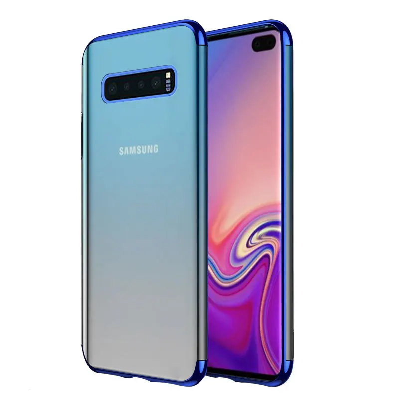 Электро-покрытие чехол для samsung Galaxy S10 S0 плюс Чехол Покрытие мягкий прозрачный из