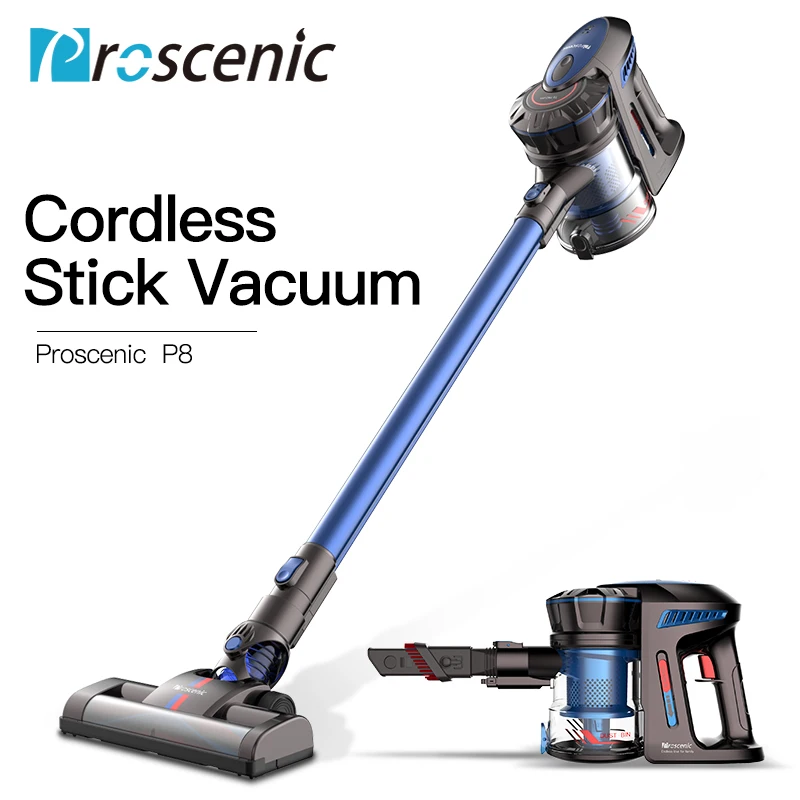 

Proscenic P8 Cordless Stick Vacuum 7000Pa Lightweight Battery Rechargeable Two Speeds Suction Portable Handheld Vacuum Cleaner