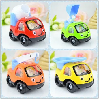 

4 Styles Creative Pull Back Cartoon Engineering Model Car Diecast Car Toys Vehicles Cars Toy For Children Random Color