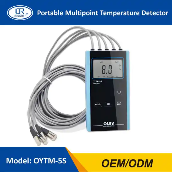 RINGDER OYTM-5S портативный многоточечный температурный детектор универсальный инструмент для измерения температуры 5 высокоточный датчик - изображение