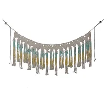 Вязаный богемский настенный гобелен ручной работы из хлопка с кисточками гобелены Гостиная свадебное оформление для церемоний настенное искусство