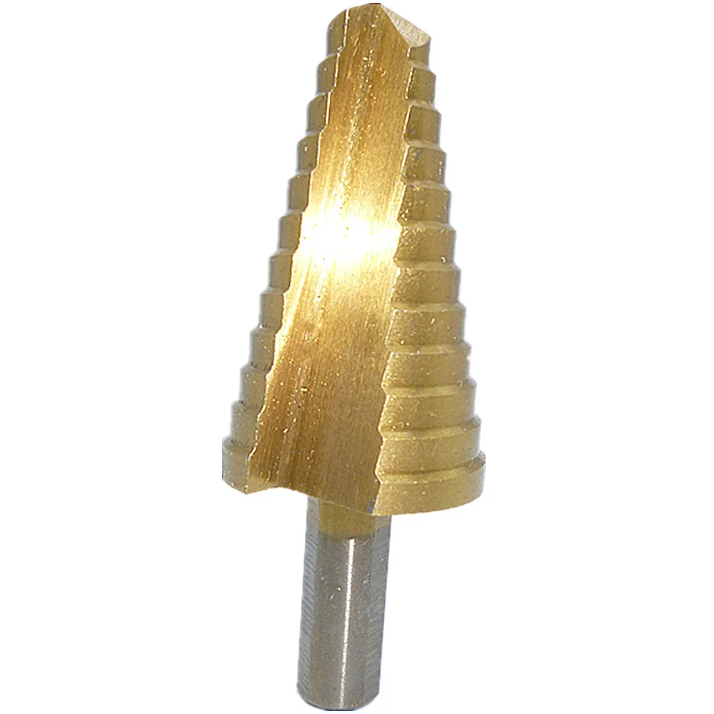 12 Steps HSS Step Drill Bit Titanium Stepped Cone Cutter 7/16" 1/2" 9/16" 5/8" 11/16" 3/4" 13/16