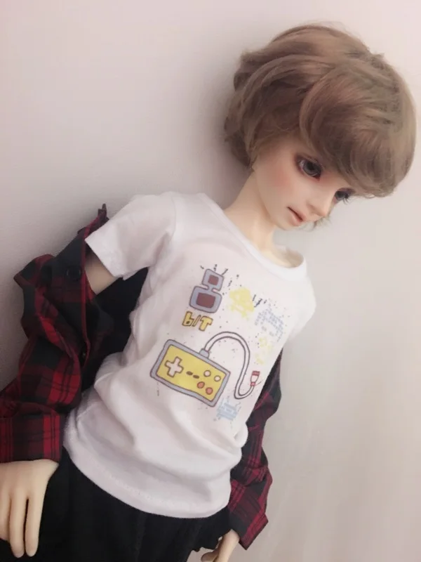 BJD женская футболка белая футболка с играть с изображением героев игры «для 1/3 1/4 BJD SD DD MDD SD17 дядя SSDF аксессуары для кукол