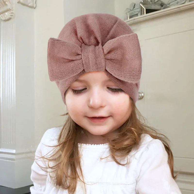 Cute Newborn Infant Baby Turban Hat Kids Boy Girl Winter Warm Fashion