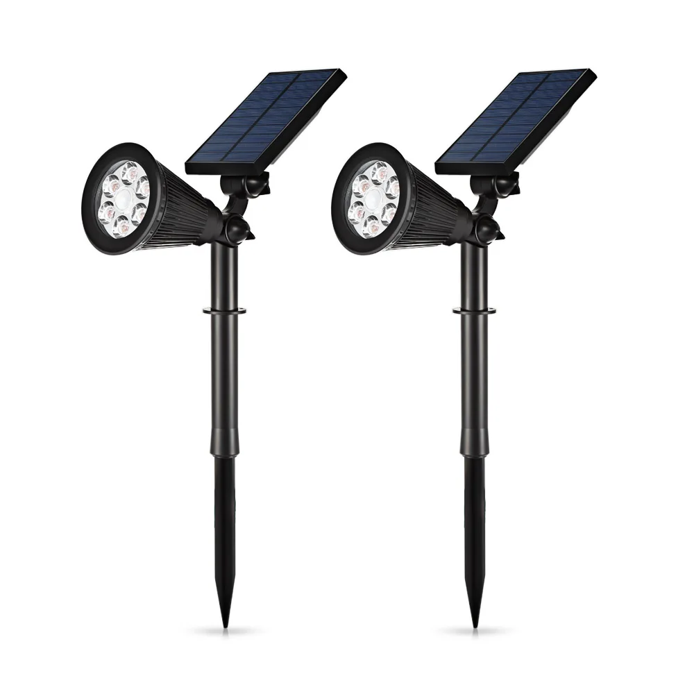 

Pair Of 6 LEDs Solar Motion Sensor Light For Garden Yard Outdoor Flexible Adjustable Angle Lighting Lamps With Three Screws
