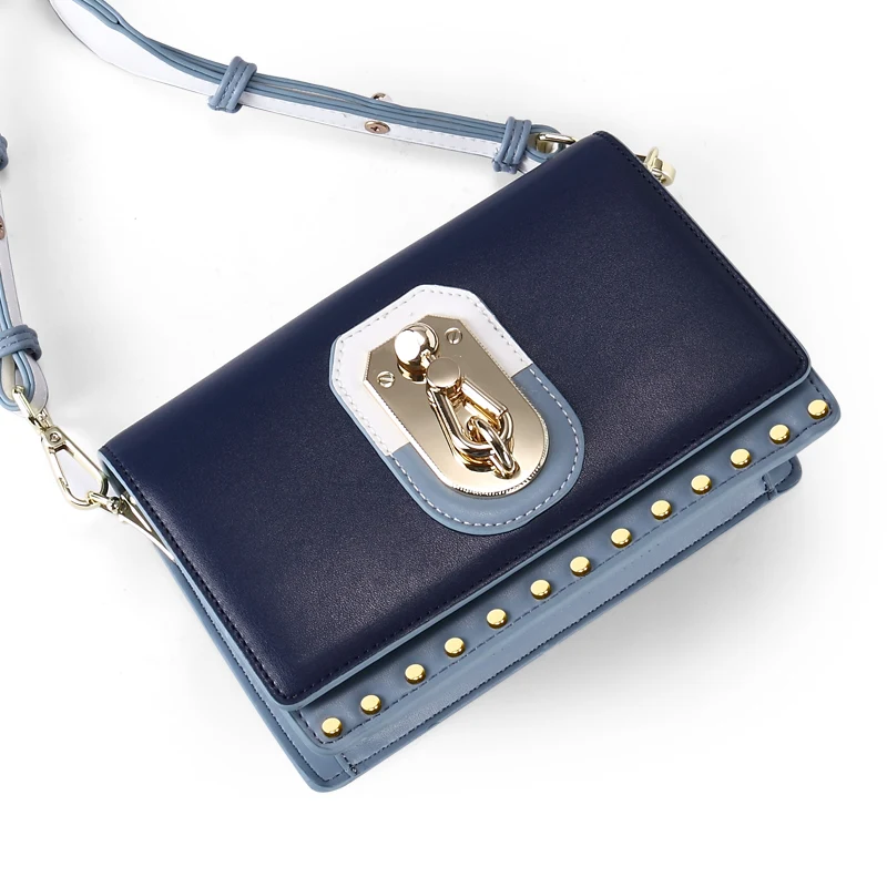 

AIM luxury brand shoulder bag ladies bag with gold head buckle PU leather shoulder bag Liu Ding fashion handbag party W4012