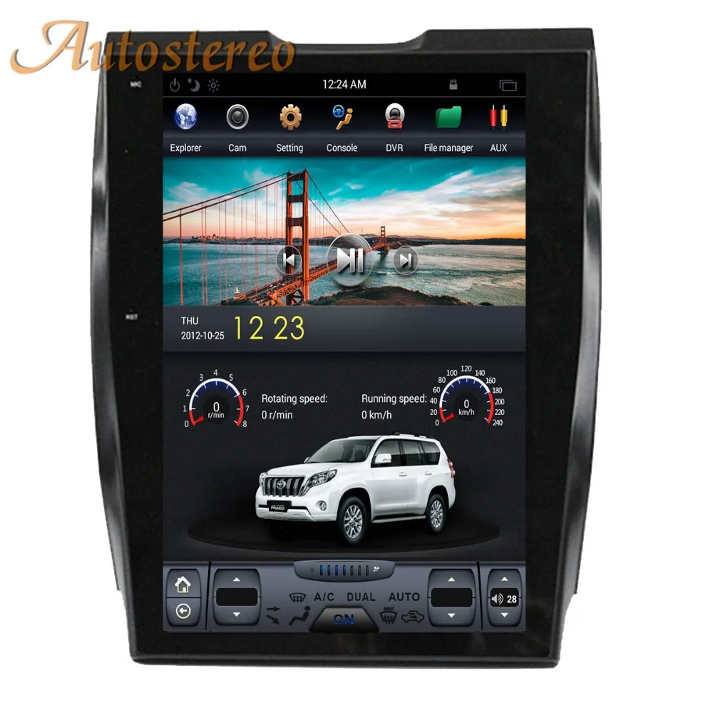 Top Tesla style Android 7 Big Screen Car No DVD Player GPS Navigation For Ford EDGE 2015-2018 Auto head unit multimedia radio stereo 1