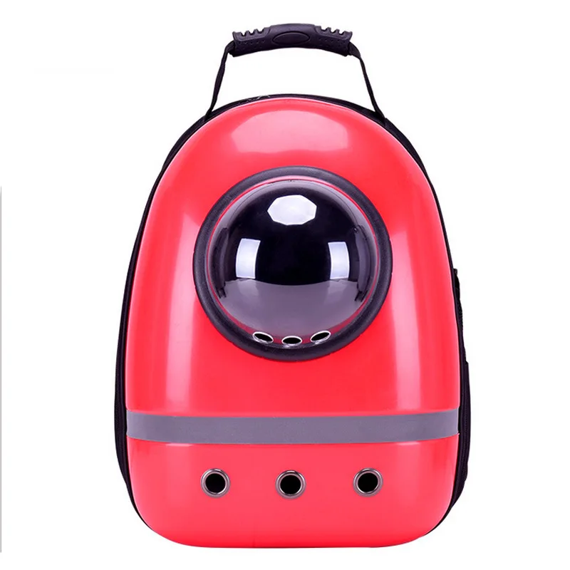 Red Pet Dog Новинка твердый рюкзак уличная переноска для поездок космическая сумка-капсула для маленьких собак CatsPB730 - Цвет: Red