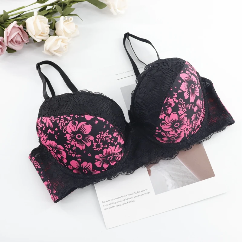 Beauwear, кружевные сексуальные бюстгальтеры для женщин, цветочное белье размера плюс, бюстгальтер для женщин, чашечки B, C, D, нижнее белье, высокое качество, для девушек, большой размер, бюстгальтер - Цвет: Black