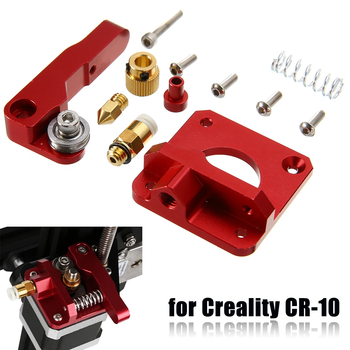 

Mayitr 3D Printer Parts 1pc Metal Extruder Set Long-Distance Remote for Creality CR-10