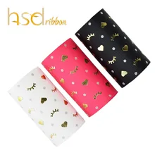 HSDRibbon заказной 75 мм 3 дюймов Золотая фольга с серебряным блеском точка на корсажная лента