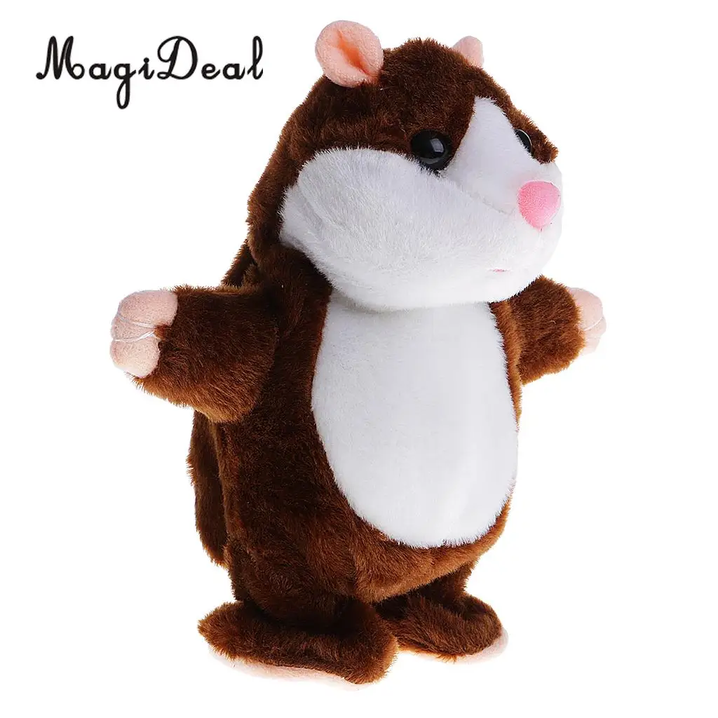 MagiDeal Cute Talking Walking Singing Hamster Mouse Pet Plush Toy Sound Mimic Recorder for Children Baby Kids Toy Gift