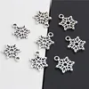 50pcs  Silver Color Snowflake Snow Charms Christmas Pendant Findings Accessories DIY Jewelry Wholesale 11.5x15.5mm A3009 ► Photo 3/5
