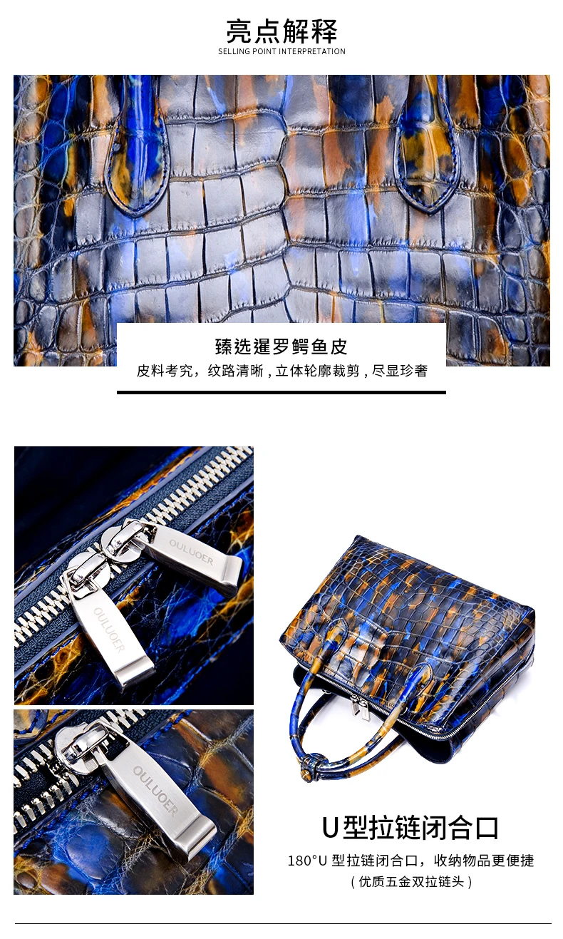 Ouluoer, тайская крокодиловая кожа, женская сумка, новинка, высококачественная, персональная, камуфляжная сумка, кожа, на одно плечо, через плечо