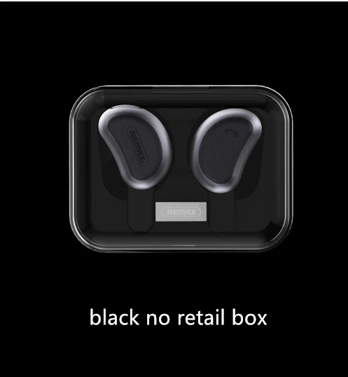 Remax TWS-1 Новые Bluetooth наушники беспроводные 3D стерео наушники мини стерео гарнитура с зарядным разъемом для iPhone Xiaomi - Цвет: black no retail box