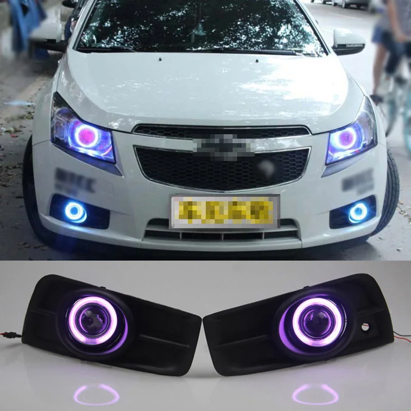 Кольца для фар Ownsun COB Angel Eye с галогенной лампой 3000K черный противотуманный бампер