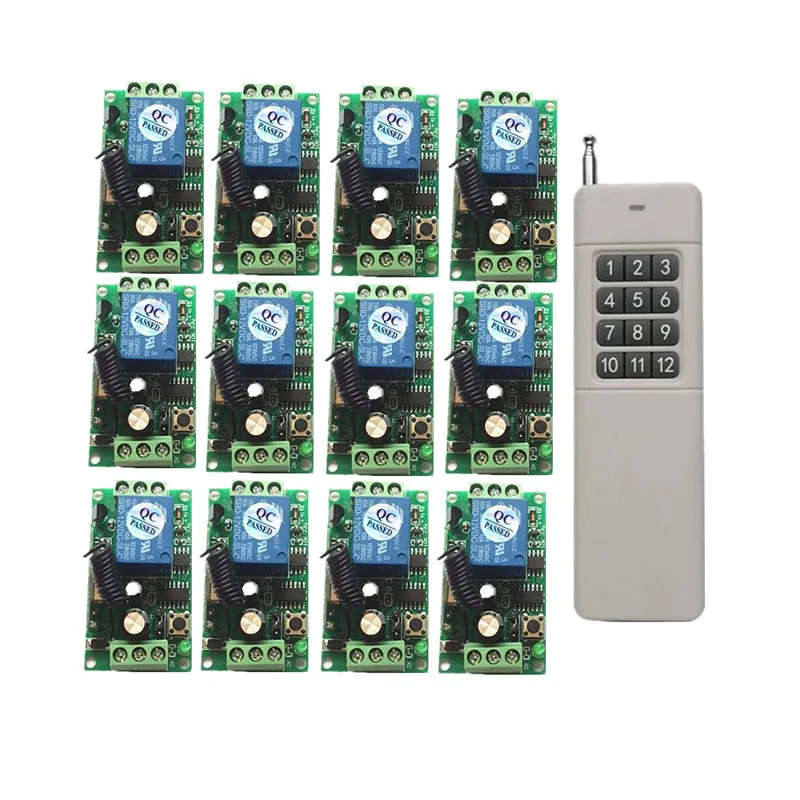 DC 12 V 24 V 10A 3000 M RF беспроводной пульт дистанционного управления Переключатель системы передатчик+ приемник