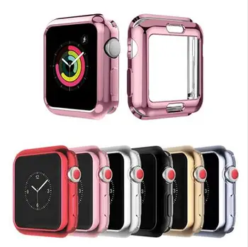 

DHL 50pcs 360 Degree Slim Watch Cover for Apple Watch 4 44MM 40MM Case Soft Clear TPU Screen Protector for iWatch 4 case cover