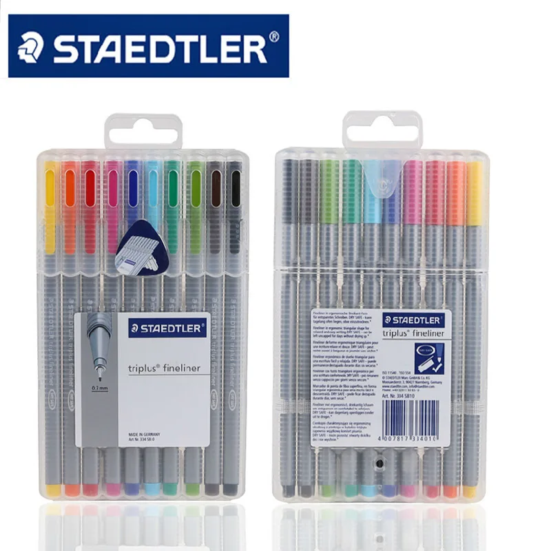 LifeMaster Staedtler 334SB 10 Triplus Fineliner 0,3 мм 10 цветов набор ручка для рисования графический дизайн принадлежности для письма