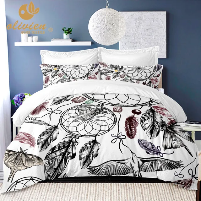 Best Offers Dream Catcher Comforter Bedding Sets White Duvet Cover Queen Feather King Size Bedding Set 3D Home Textile White Bed Linen 25 Best Offers Dream Catcher Comforter Bedding Sets White Duvet Cover Queen Feather King Size Bedding Set 3D Home Textile White Bed Linen 25