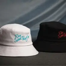 Рыбацкая шляпа с вышитыми буквами для мужчин и женщин, летняя кепка для уличных мальчиков и девочек, солнцезащитная Кепка для отдыха и пляжа, Gorros