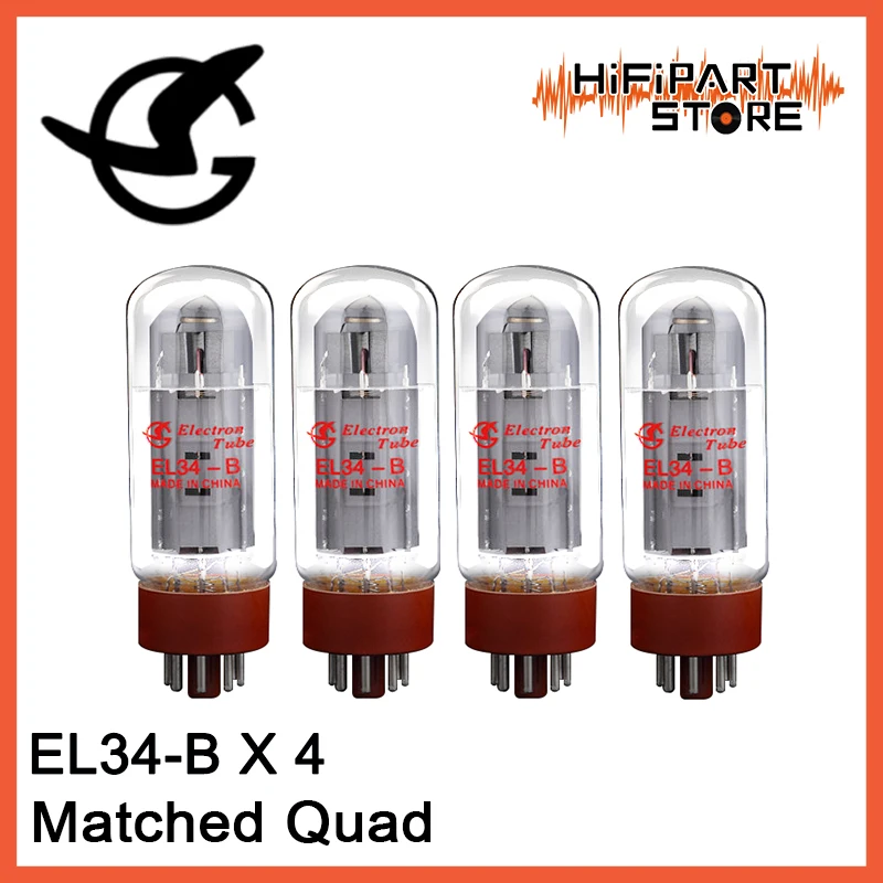 

4pcs Shuguang EL34B Valve Matched Quad Tube amplifier accessories Repalce GV Psvane EH JJ Mullard EL34 6CA7 KT88