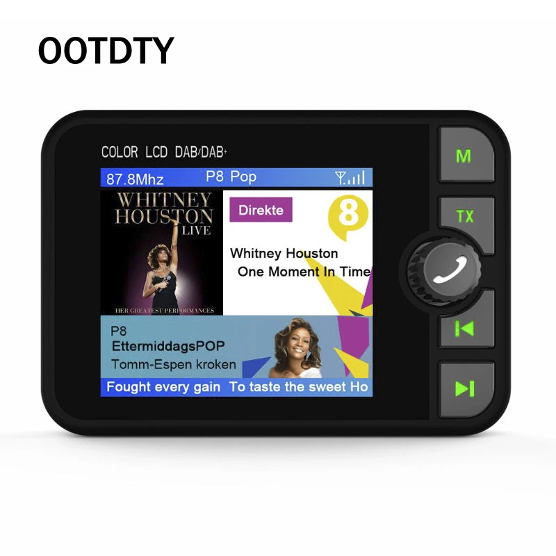 

Mini DAB Digital Radio Receiver Adapter Colorful LCD Screen Bluetooth MP3 FM Transmitter for Car Accessories