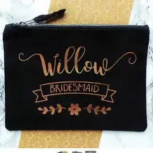 Название на заказ Название свадебный подарок подружки невесты Сумка-косметичка составляют клатч кошелек уникальный подарок для Brida lgifts