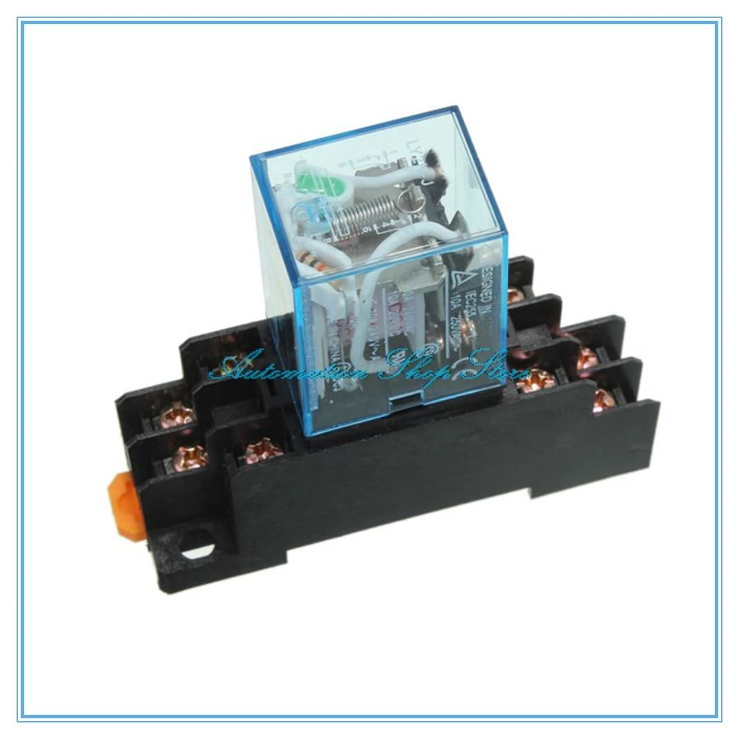 Новинка 10 шт. реле мощности катушки DPDT LY2NJ HH62P 12 В 24 переменного тока 220 А 8