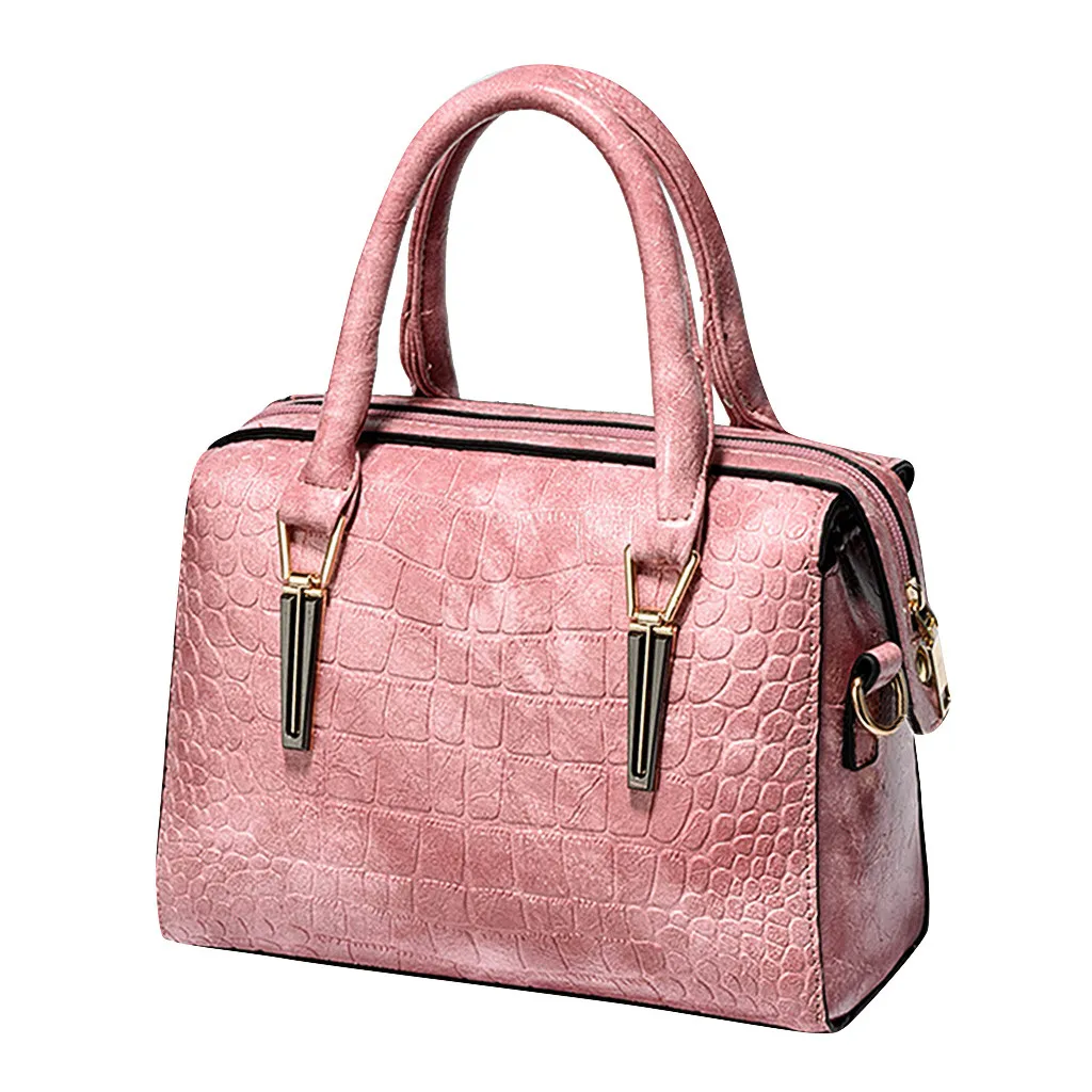 

Women's Crocodile Pattern Luxury Totes Solid Color Handbags Ladies Office Street Single Shoulder Messenger Bags Party Square Bag