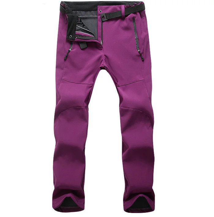 OnnPnnQ invierno impermeable de lana caliente esquí térmico Hombre Pantalones de las mujeres al aire libre senderismo transpirable caminata senderismo Deporte Pantalones