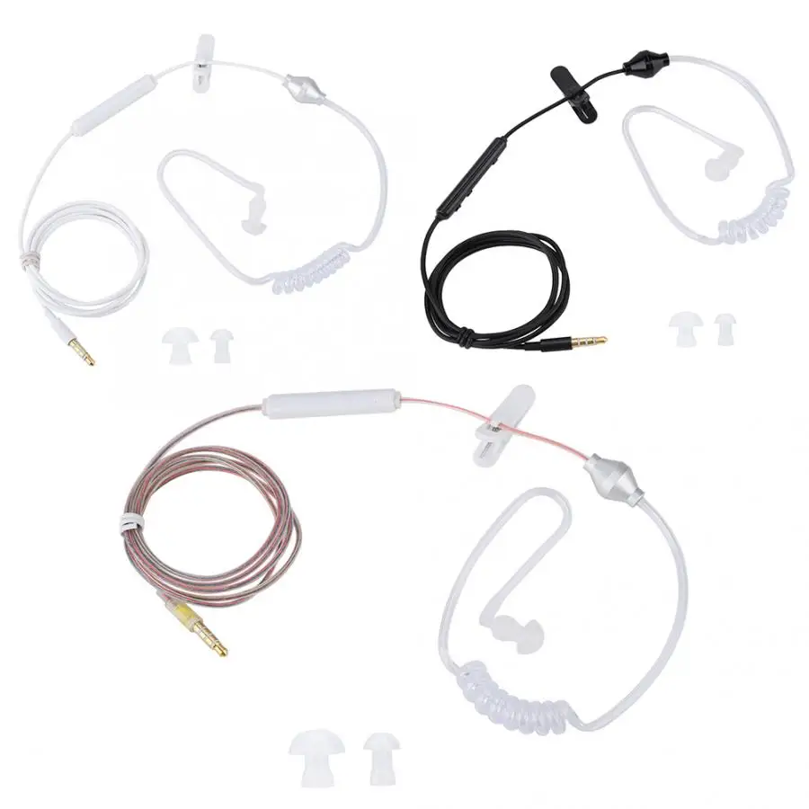 Auriculares Earbud Audifono In-Ear Headsets Air Tube Security Earpiece With Mic For IOS For Android airpiece for android
