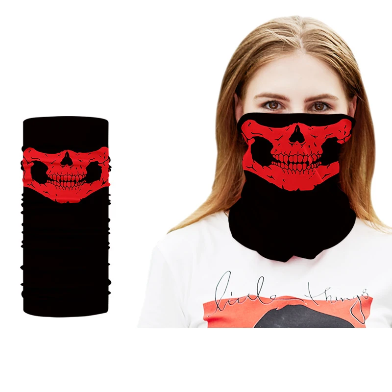 Череп дизайн серии шарф разнообразие трубки половина уход за кожей лица маска повязка на голову на Хэллоуин бандана головные уборы