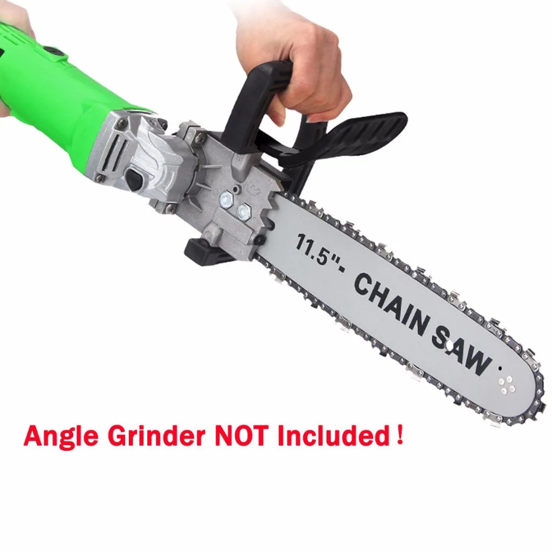 11.5 inch Chain Saw Bracket Set 1100W Electric Angle Grinder Motor Chain Saw Bracket Set for Woodworking Garden Power Tool