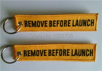 

Remove Before Launche Embroidered Key Tag