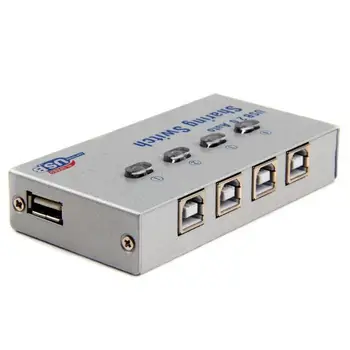 

Easy Install 4 Ports USB 2.0 Switch High Speed USB Sharing Switcher For Printers Scanners