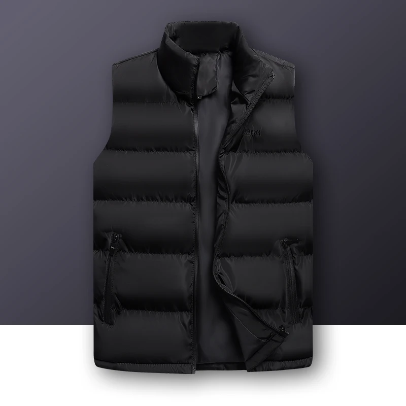 Vest Men New Stylish Autumn Sleeveless Jacket Mens Winter Warm Waistcoat Male Casual Sleeveless Coats Veste Homme Big Size