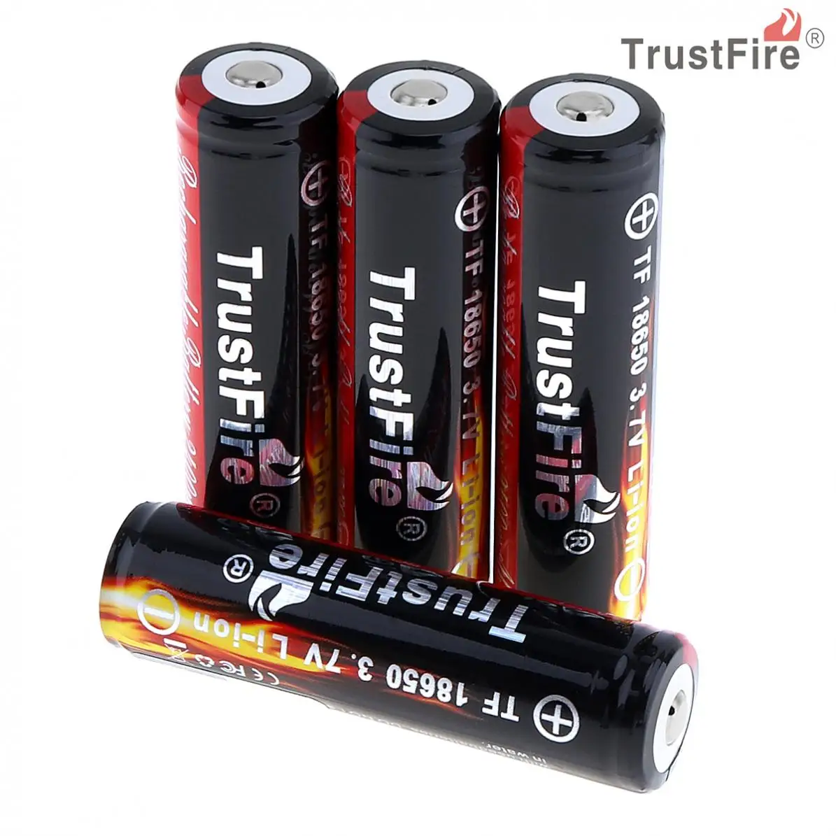 

New TrustFire 4pcs 3.7V 18650 2400mAh Li-ion Rechargeable Battery with Protected PCB for LED Flashlights