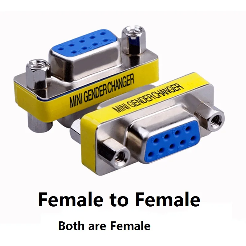 

COM port straight through long head Serial female to female adapter RS232 hole to 9 hole adapter