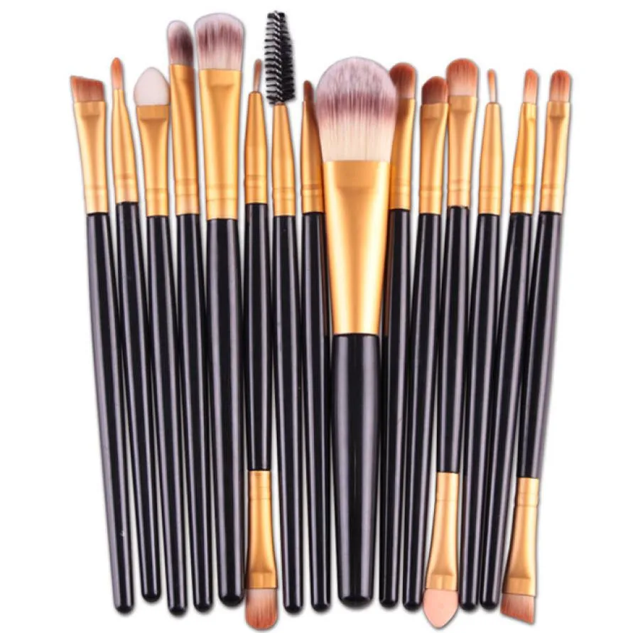 

MAANGE Pro 15pcs/Set Makeup Foundation Powder Eyeshadow Blush Eyebrow Lip brushes set Maquiagem Cosmetic tools set Make up brush