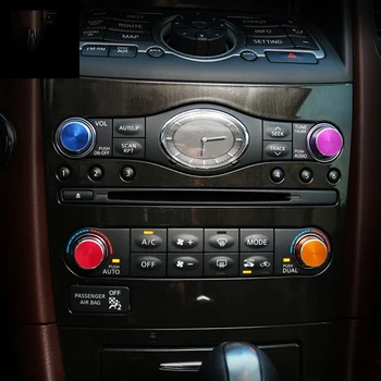 

Car Interior Accessories Audio Knob Trim Air Condition Knob Sticker For Infiniti EX FX QX50 QX70
