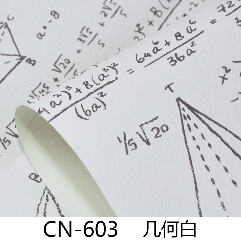 

3d papel parede White graffiti geometric formula blackboard Math Vinyl wallpaper Rolls for Living Room 3d Wall paper for walls