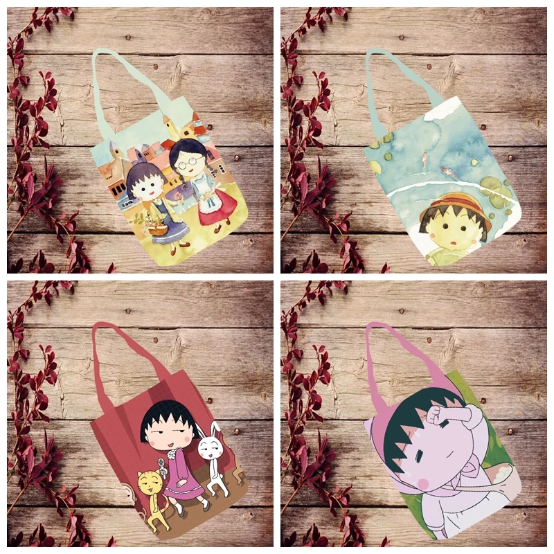 IVYYE Chi-bi Maruko модная аниме Складная Холщовая Сумка для покупок повседневные сумки