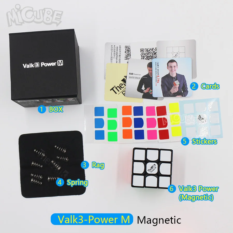 Valk 3 Valk3 Power M мини кубик размера 3x3 скоростной магнитный Mofangge qiyi соревнование