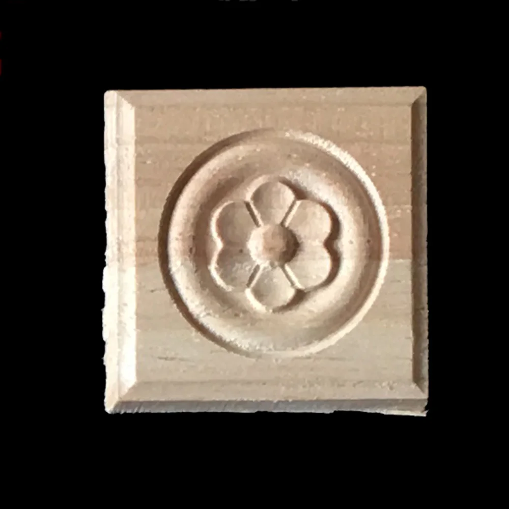 

Carving Natural Wood Appliques for Furniture Cabinet Unpainted Wooden Mouldings Decal Vintage Home Decor Decorative