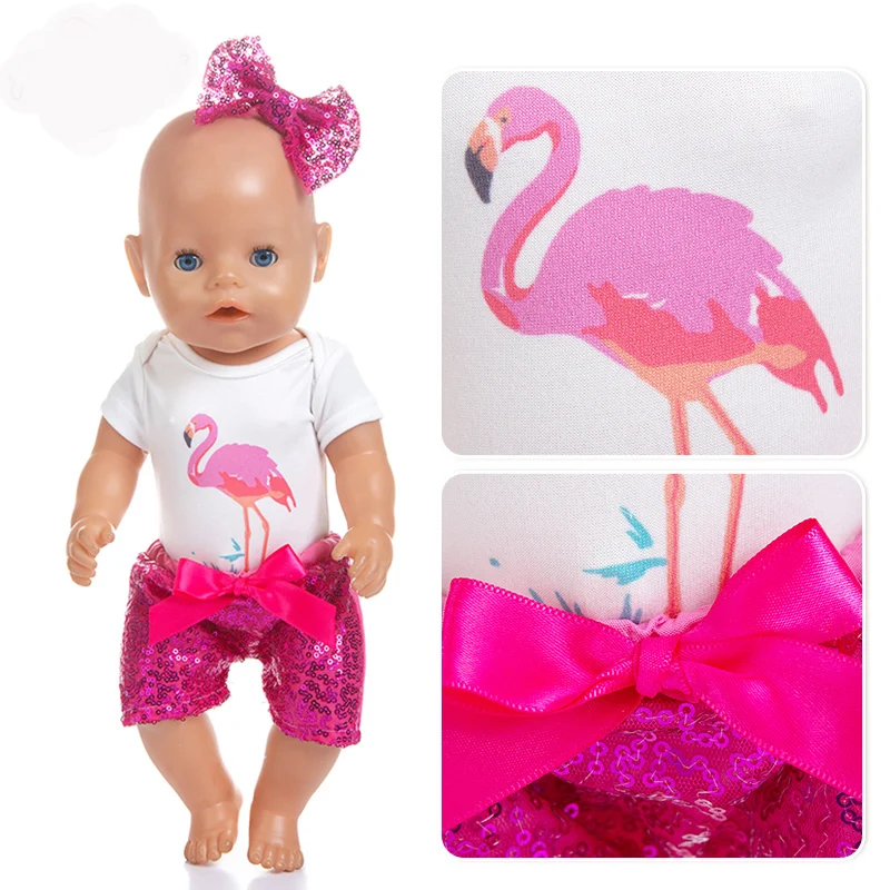 

New Meired Shine Set Clothes Wear for 17 inch 43cm baby doll, Children best Birthday Gift