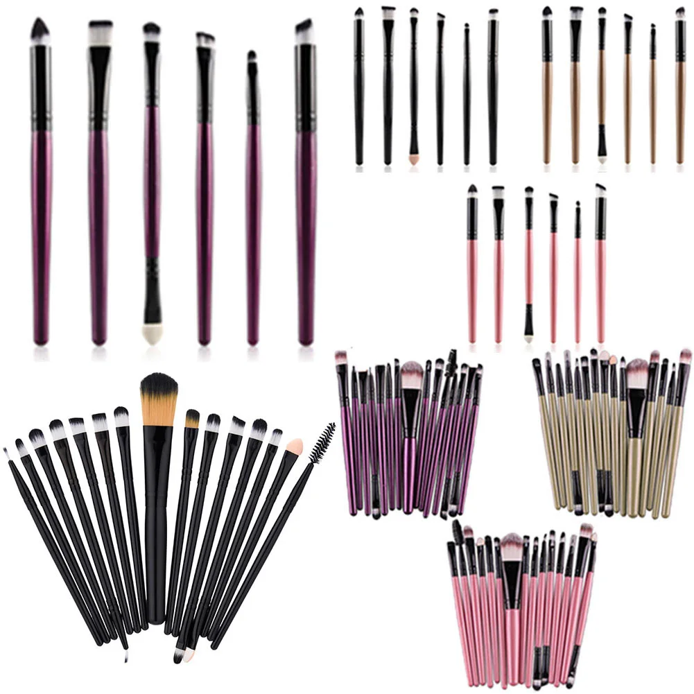 

6/15 Pcs Cosmetic Makeup Brush Women Foundation Eyeshadow Eyeliner Lip Make Up Eye Brushes Set KG66