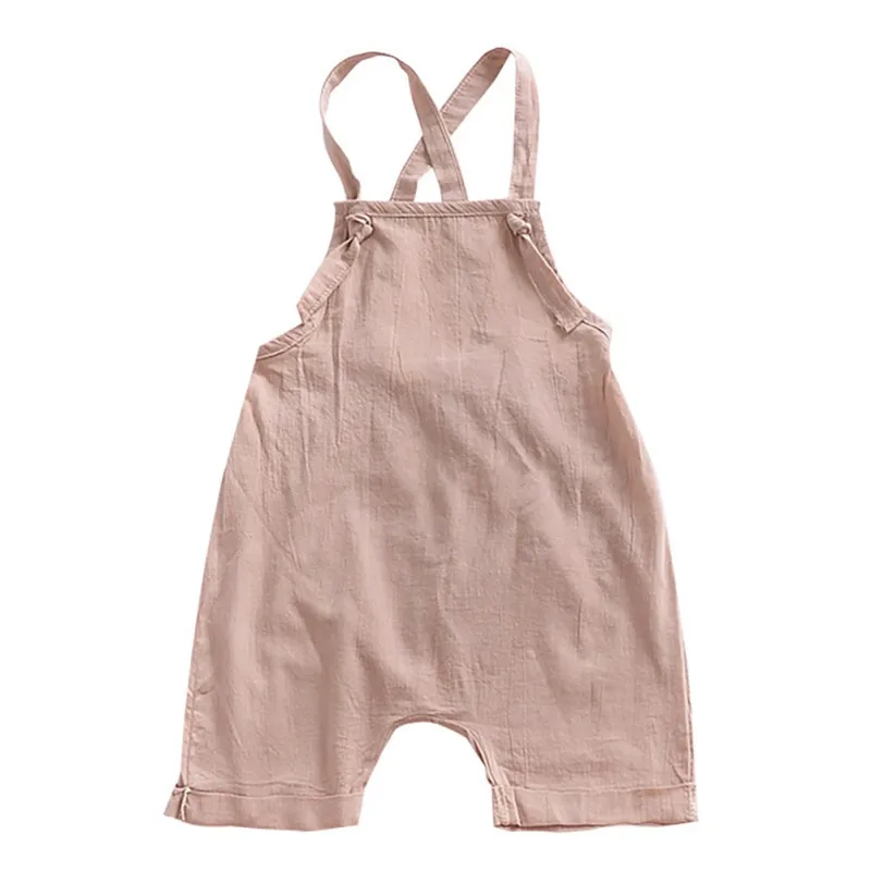 

Baby Overalls With Solid Comfortable For Your Child To Dress With Drawstring In The Summer Making Your Kids Fashional